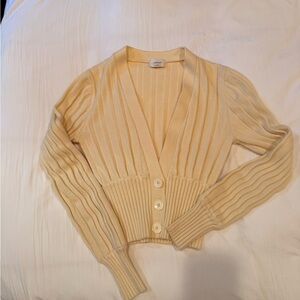 Butter Yellow Cardigan Aritzia